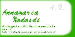 annamaria nadasdi business card